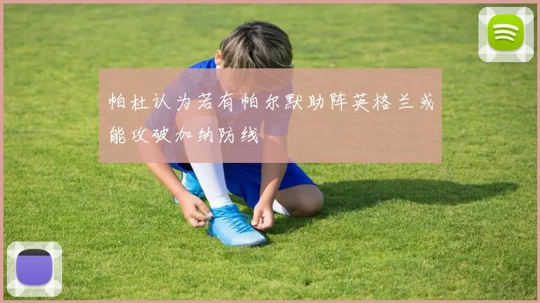 帕杜认为若有帕尔默助阵英格兰或能攻破加纳防线